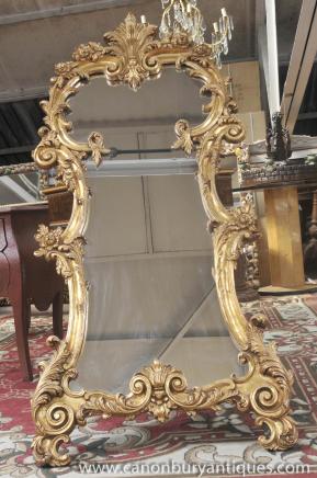 French Louis XV Rococo Pier Mirror Pier Mirrors